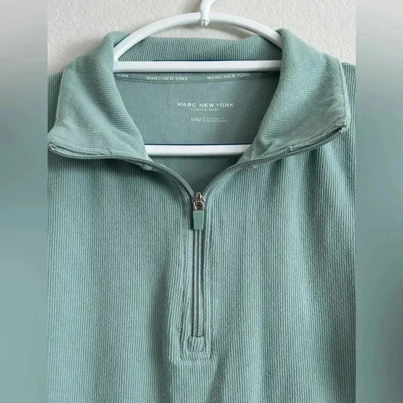 Marc New York Women’s Ribbed 1/4 Zip Pullover sz Medium - Picture 3 of 5